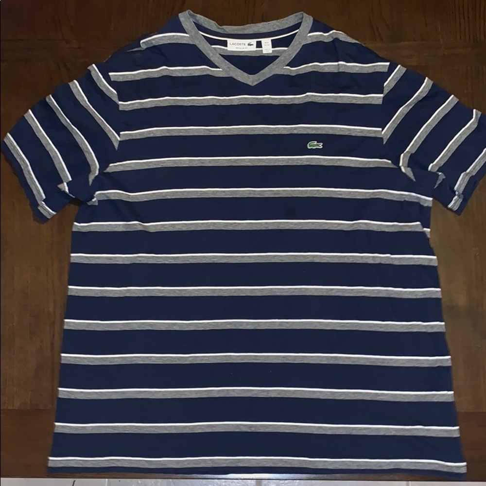 Lacoste Regular fit v neck tee shirt